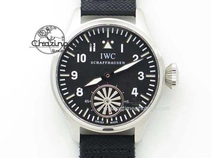 MIROTIME 0320 Pilot Chrono SS IW387808 CF3 ZF 1:1 Best Edition On Brown Leather Strap A Soft 7328